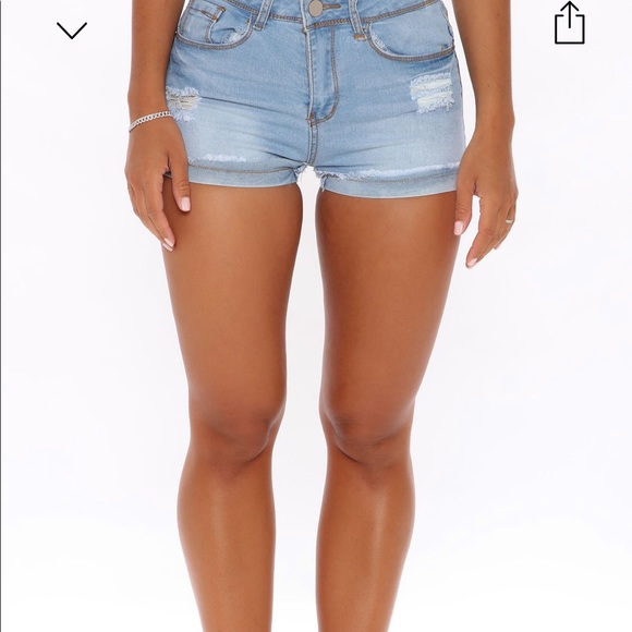 Booty Lifting Denim Shorts - Picture 3 of 5